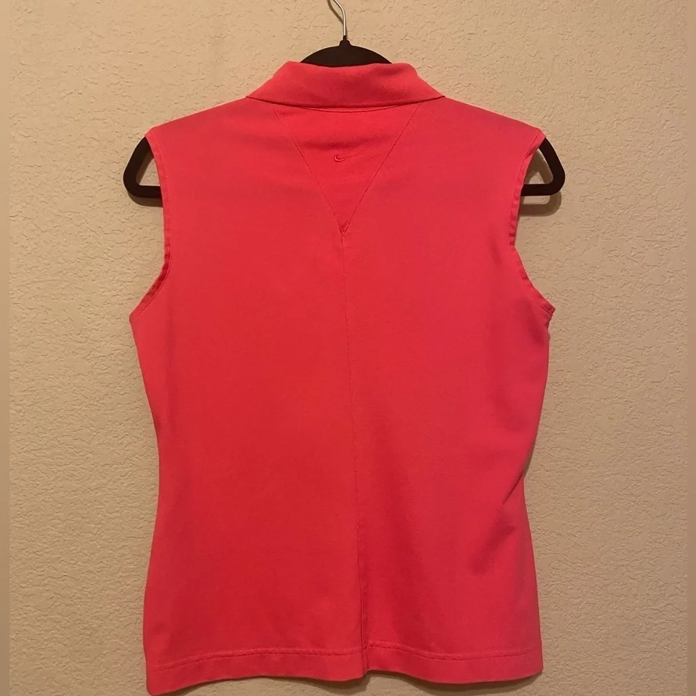 EUC Nike Golf Women’s pink sleeveless polo collared Nike Fit Dry size M